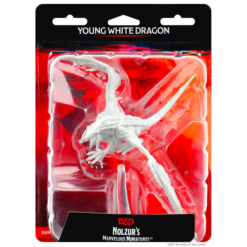 Wizkids D&D Unpainted Minis: Young White Dragon