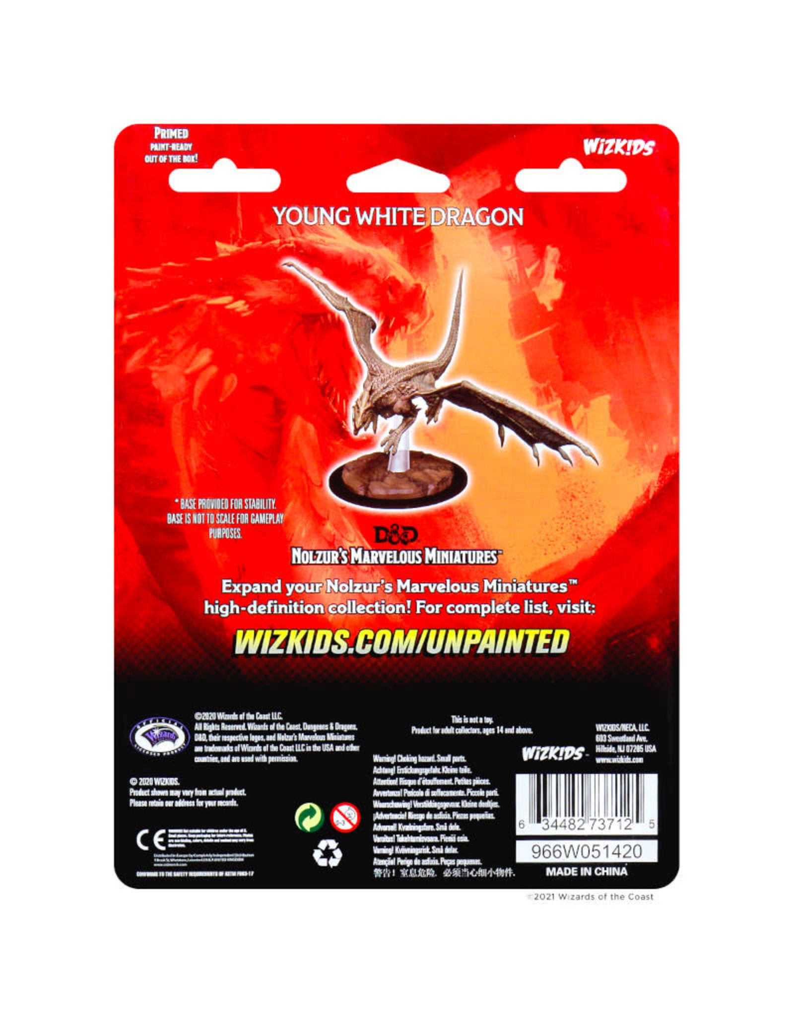 Wizkids D&D Unpainted Minis: Young White Dragon