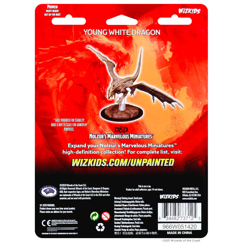 Wizkids D&D Unpainted Minis: Young White Dragon
