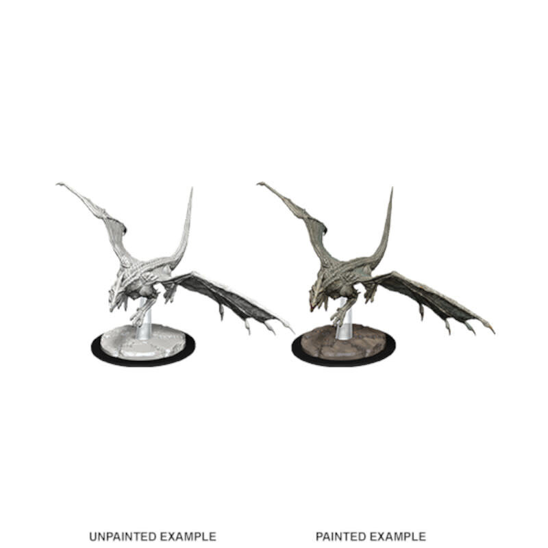 Wizkids D&D Unpainted Minis: Young White Dragon