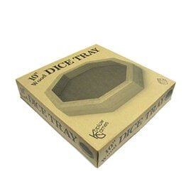 Koplow Dice Tray: Octagon 10 Inch Wood Dice Tray