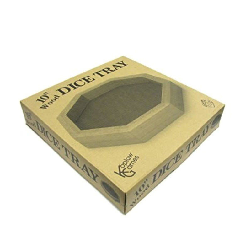 Koplow Dice Tray: Octagon 10 Inch Wood Dice Tray