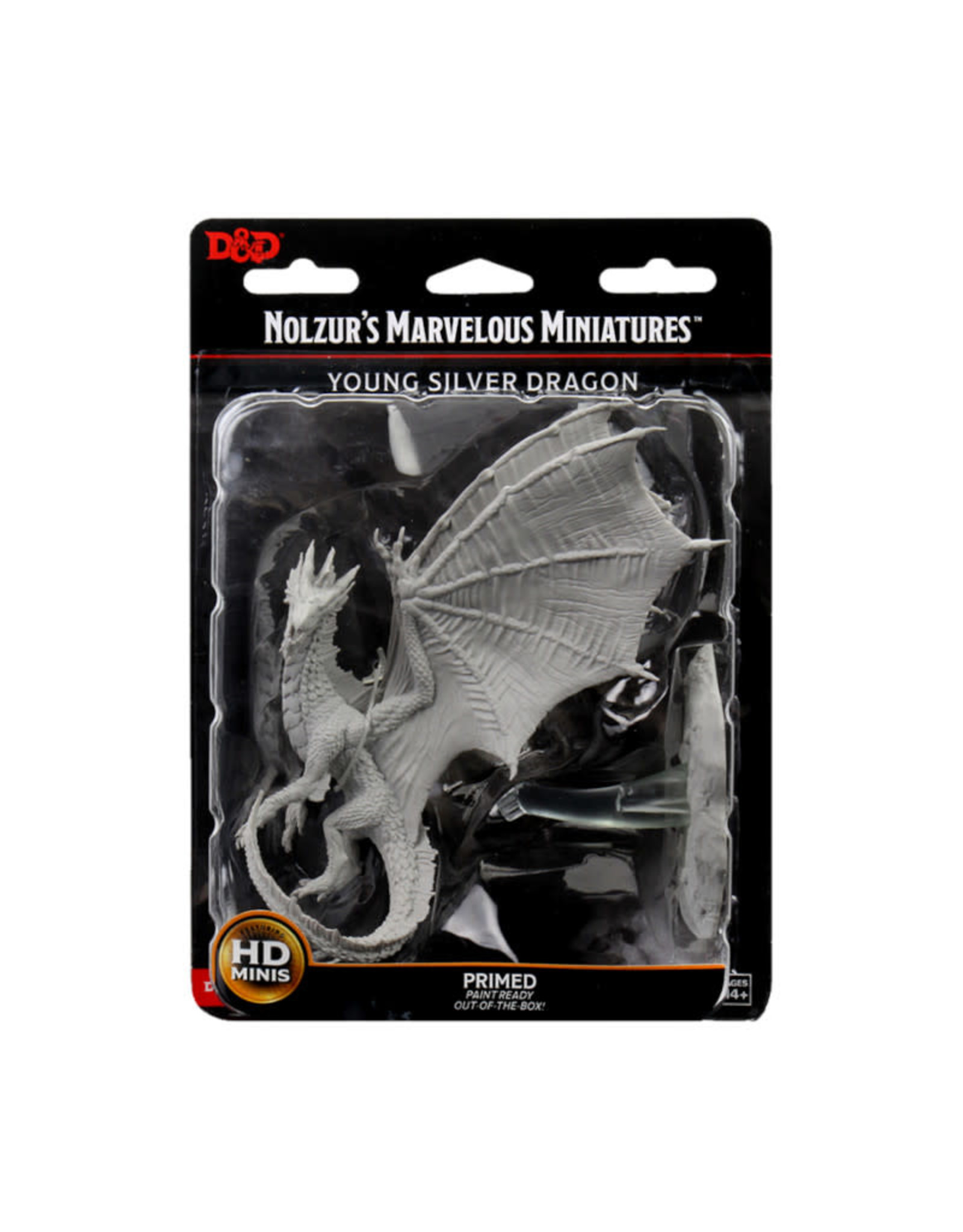 Wizkids D&D Unpainted Minis: Young Silver Dragon