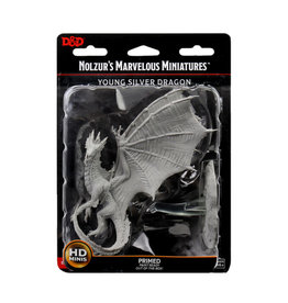 Wizkids D&D Unpainted Minis: Young Silver Dragon