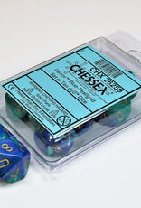 Chessex D10 Dice: Gemini Blue Teal (10)