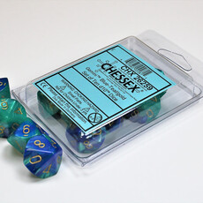 Chessex Chessex D10 Dice (10) Gemini Blue Teal