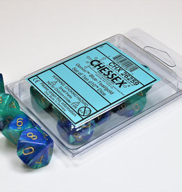 Chessex D10 Dice: Gemini Blue Teal (10)