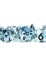 FanRoll Resin Polyhedral Dice (7) Captured Frost