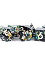 FanRoll Resin Polyhedral Dice (7) Simmering Coal