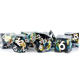 FanRoll Resin Polyhedral Dice (7) Simmering Coal
