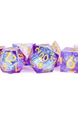 FanRoll Resin Polyhedral Dice (7) Royal Geode