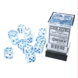 Chessex D6 Dice: 16mm (12) Borealis Icicle