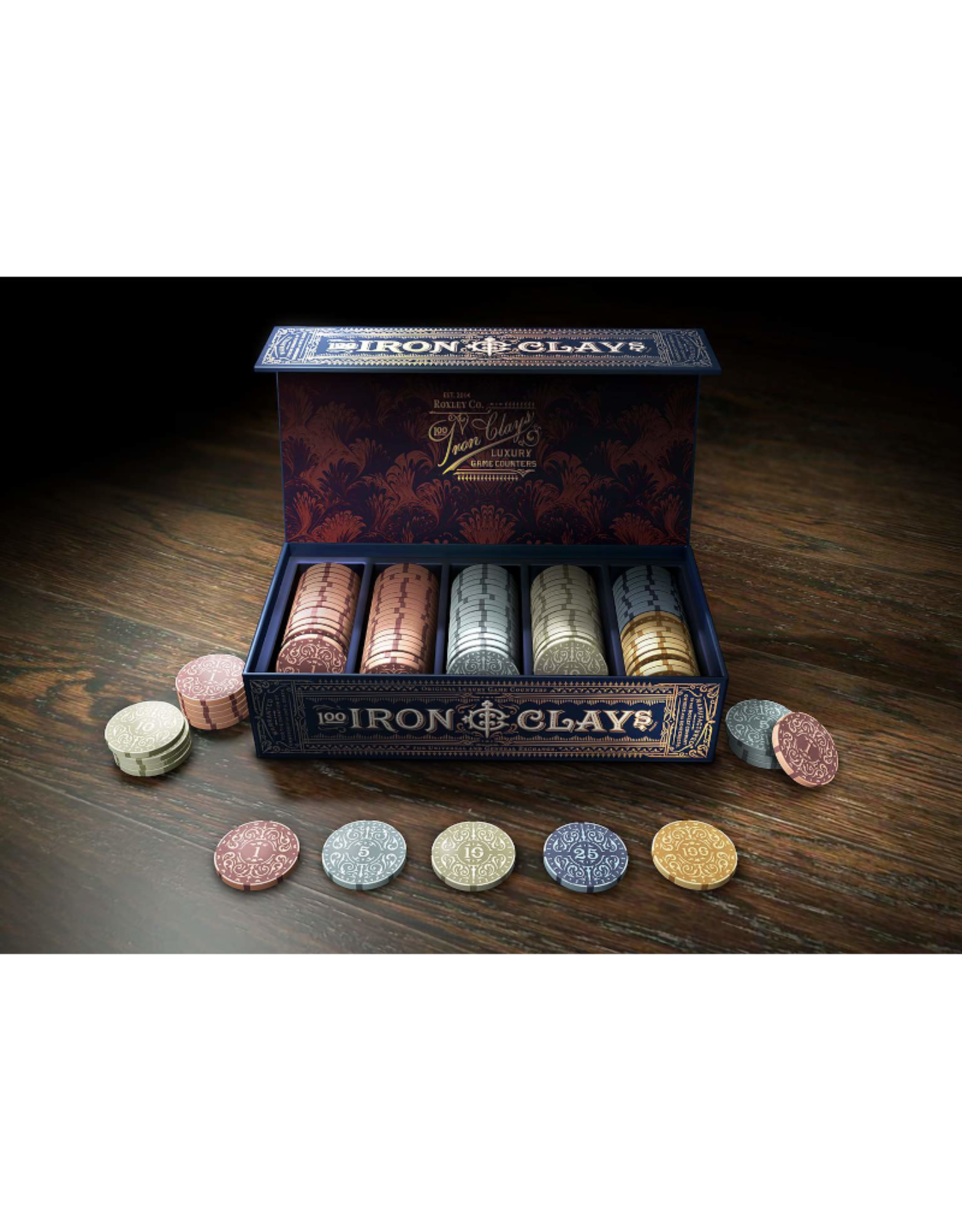 Roxley Games Iron Clays: Board Game Coins (100)