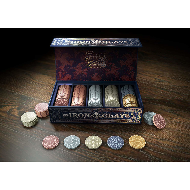 Roxley Games Iron Clays: Board Game Coins (100)