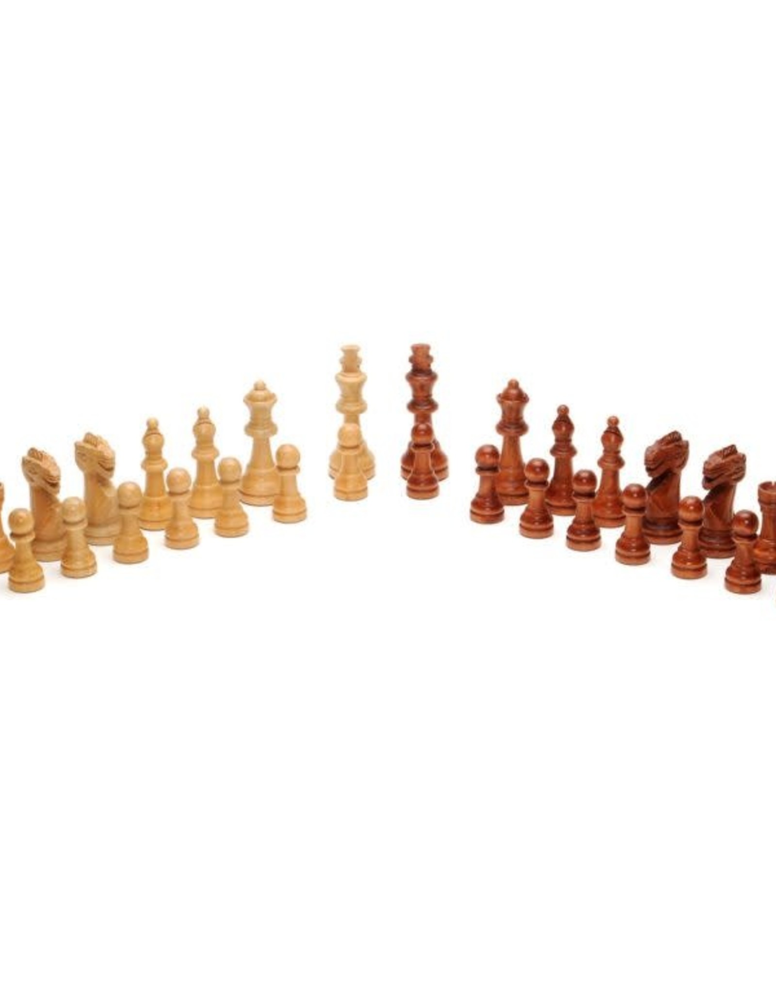 WE Games Traditional Staunton Wood Chess Set - 14.75 inch Board with 3.75  inch King