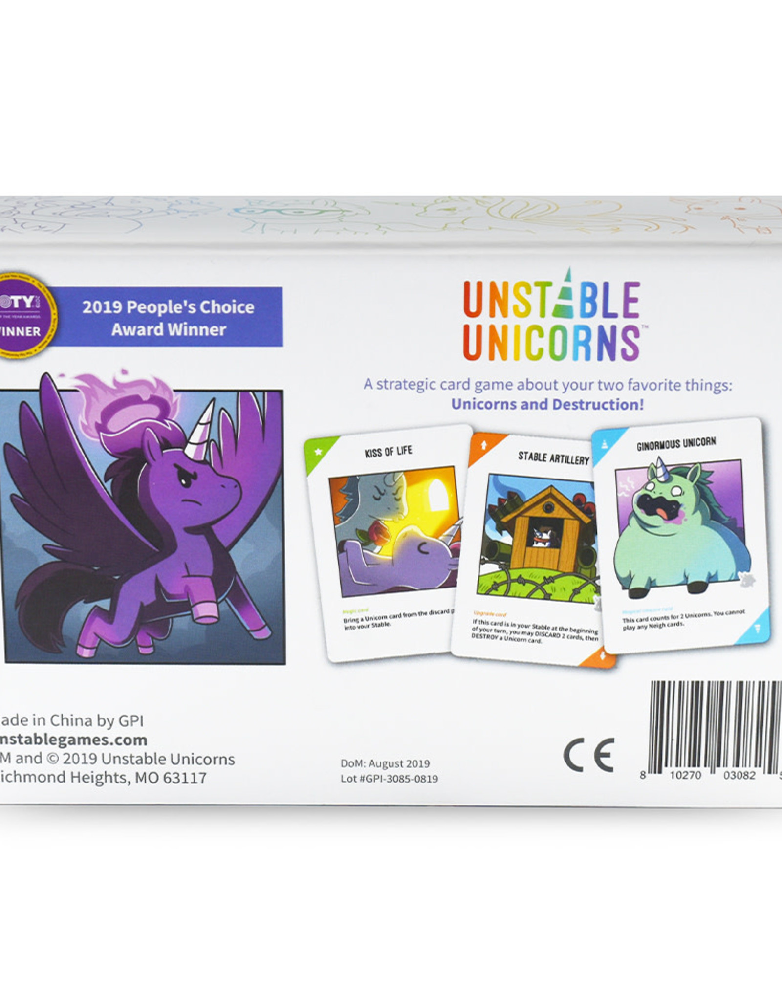 TeeTurtle , Unstable Unicorns , Card Game , Ages 8+ , 2-8 Players , 30-45  Minutes Playing Time : : Juguetes y juegos