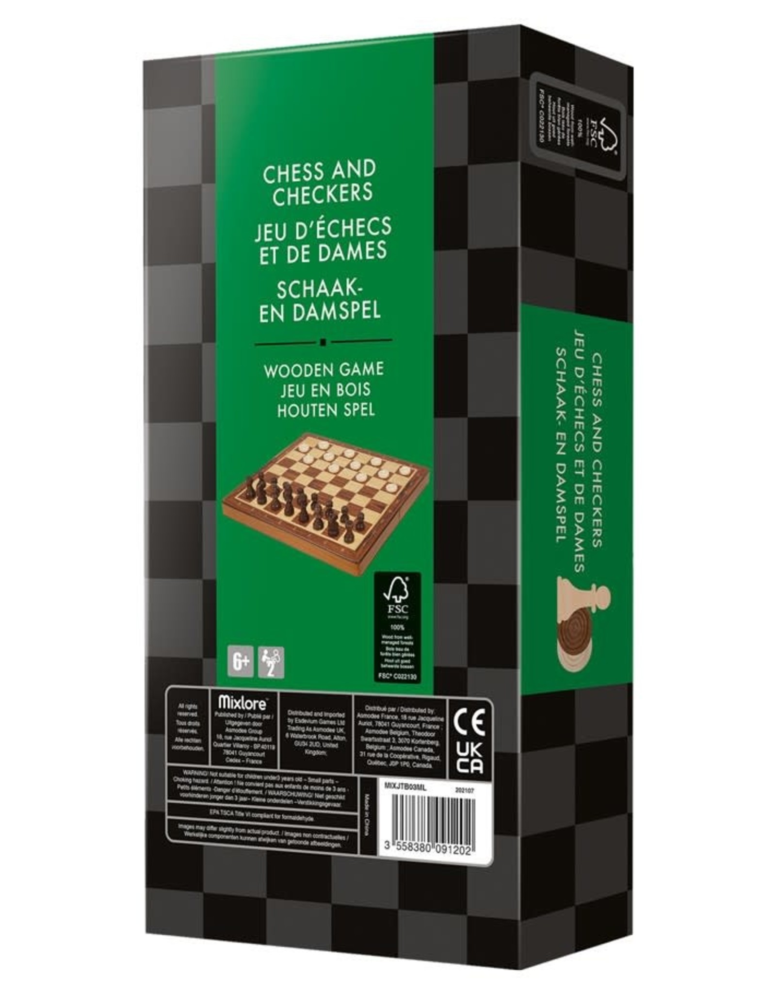 Chess and Checkers: 12" Folding Board
