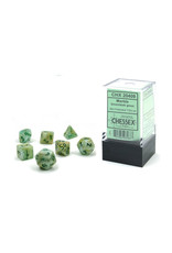 Chessex Mini Chessex RPG Dice (7) Green with Dark Green