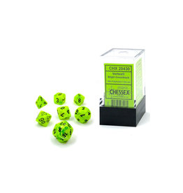 Chessex Mini Polyhedral Dice Set (7) Vortex Bright Green