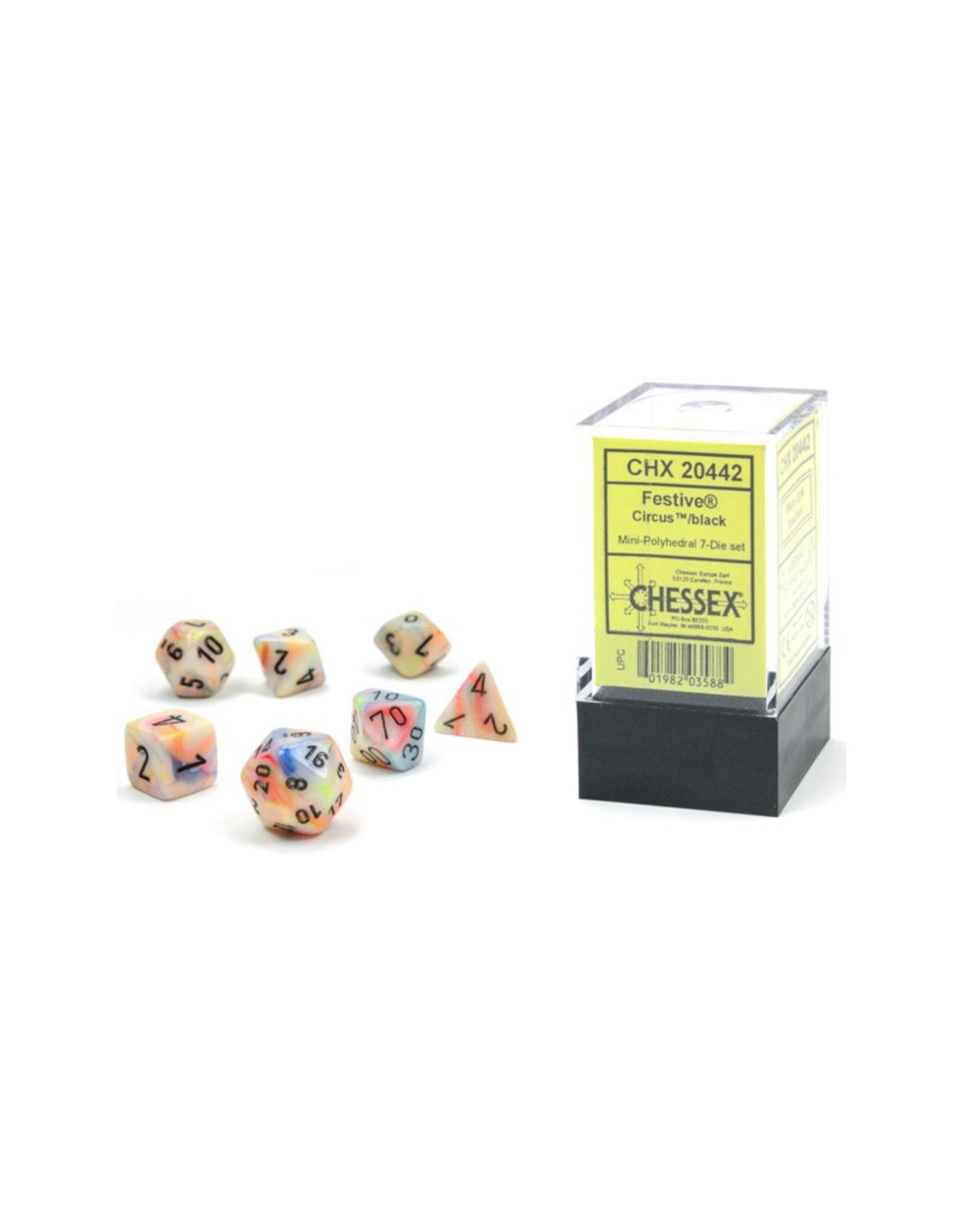Chessex Mini Chessex RPG Dice (7) Fesitve Circus