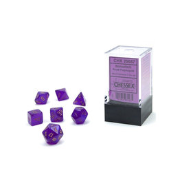 Chessex Mini Chessex RPG Dice (7) Borealis Royal Purple