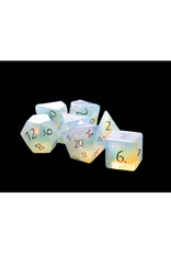 Metallic Dice Games Stone Polyhedral Dice Set (7) Opalite