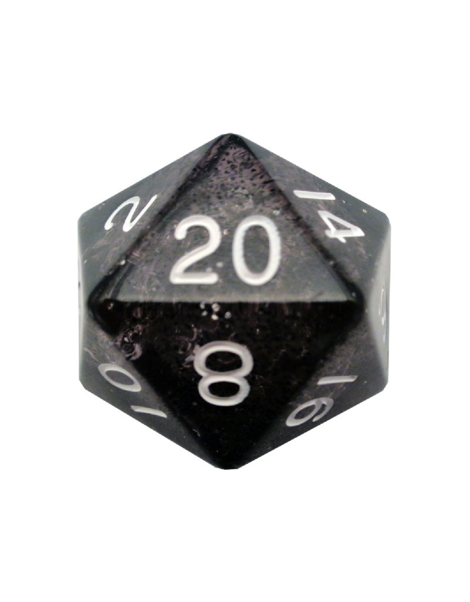 Metallic Dice Games Mega Acrylic 35mm D20: Etherial Black