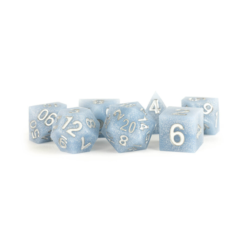 FanRoll Silicone Polyhedral Dice Set (7) Glacial Debris