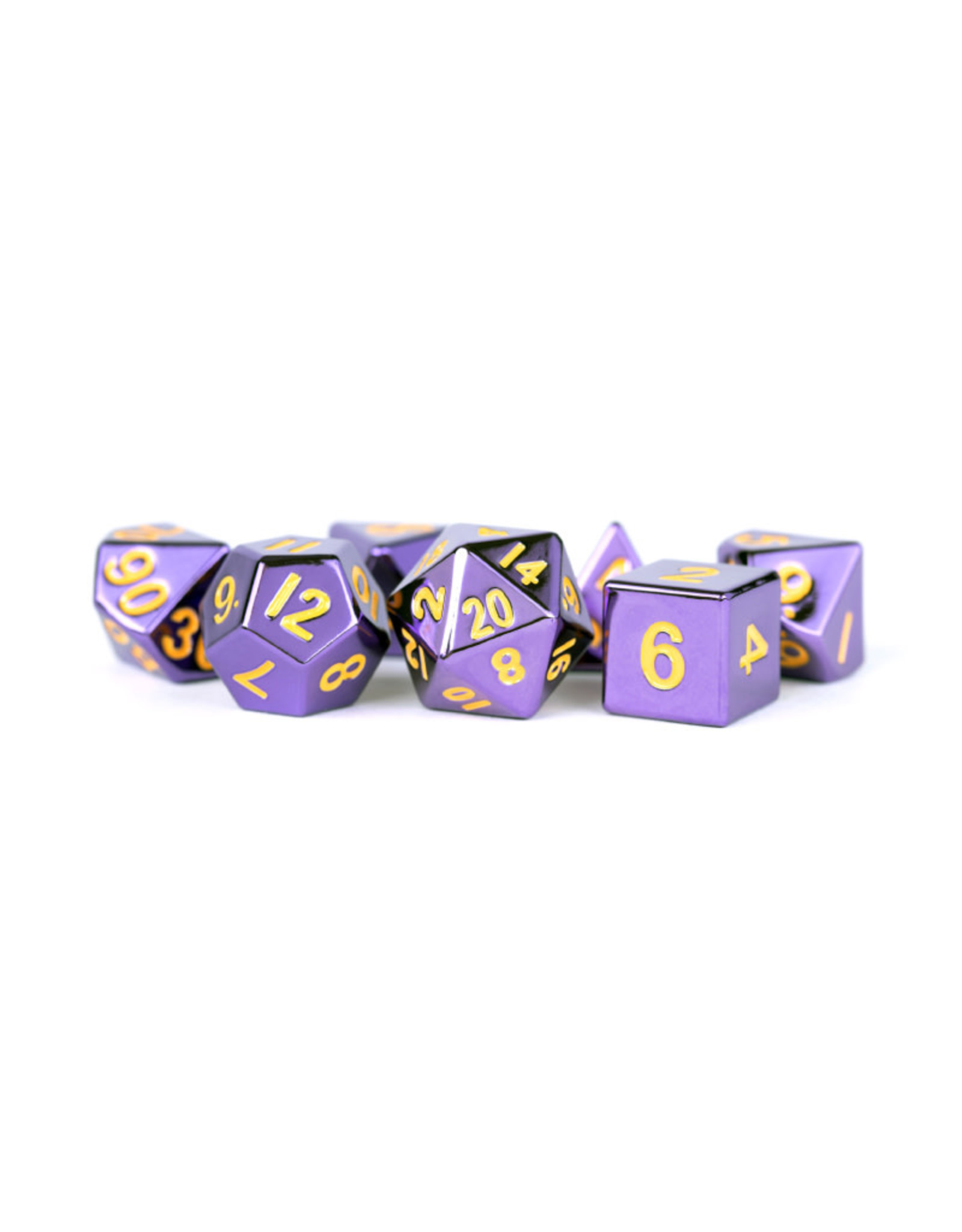 Metallic Dice Games Metal Polyhedral Dice (7) Purple