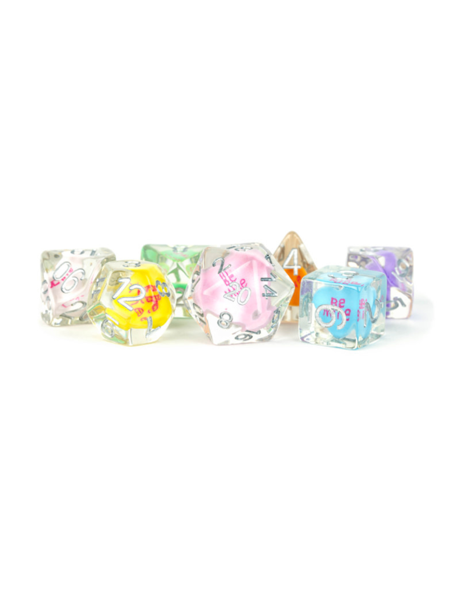 FanRoll Resin Polyhedral Dice (7) Love
