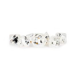 Metallic Dice Games Resin Polyhedral Dice (7) Penguin