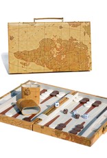 Backgammon Set: 18 Inch Map Design