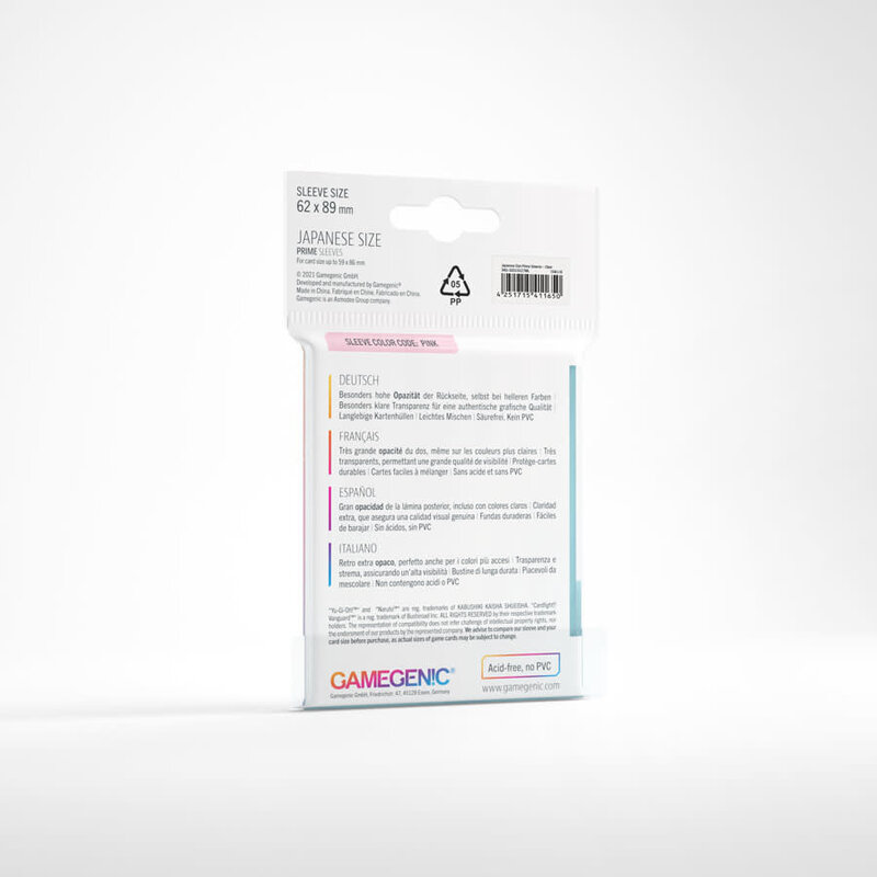 Japanese Sleeves: Prime (60) Clear