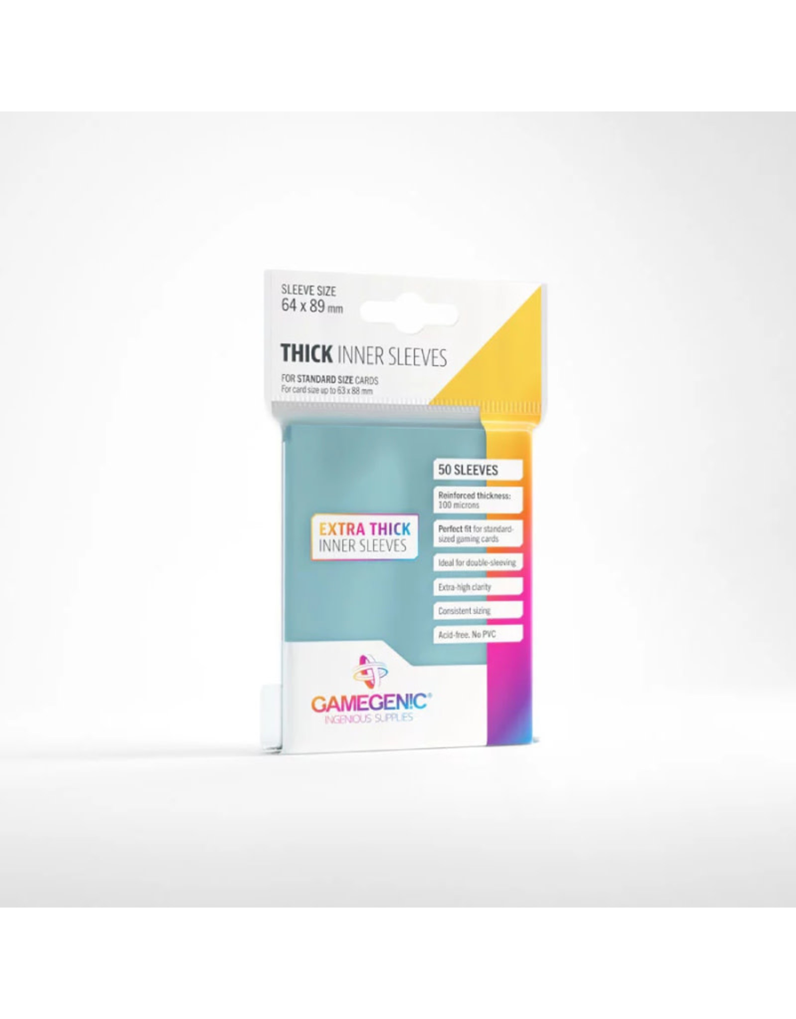 Thick Inner Sleeves: Standard Card Game (50) Clear