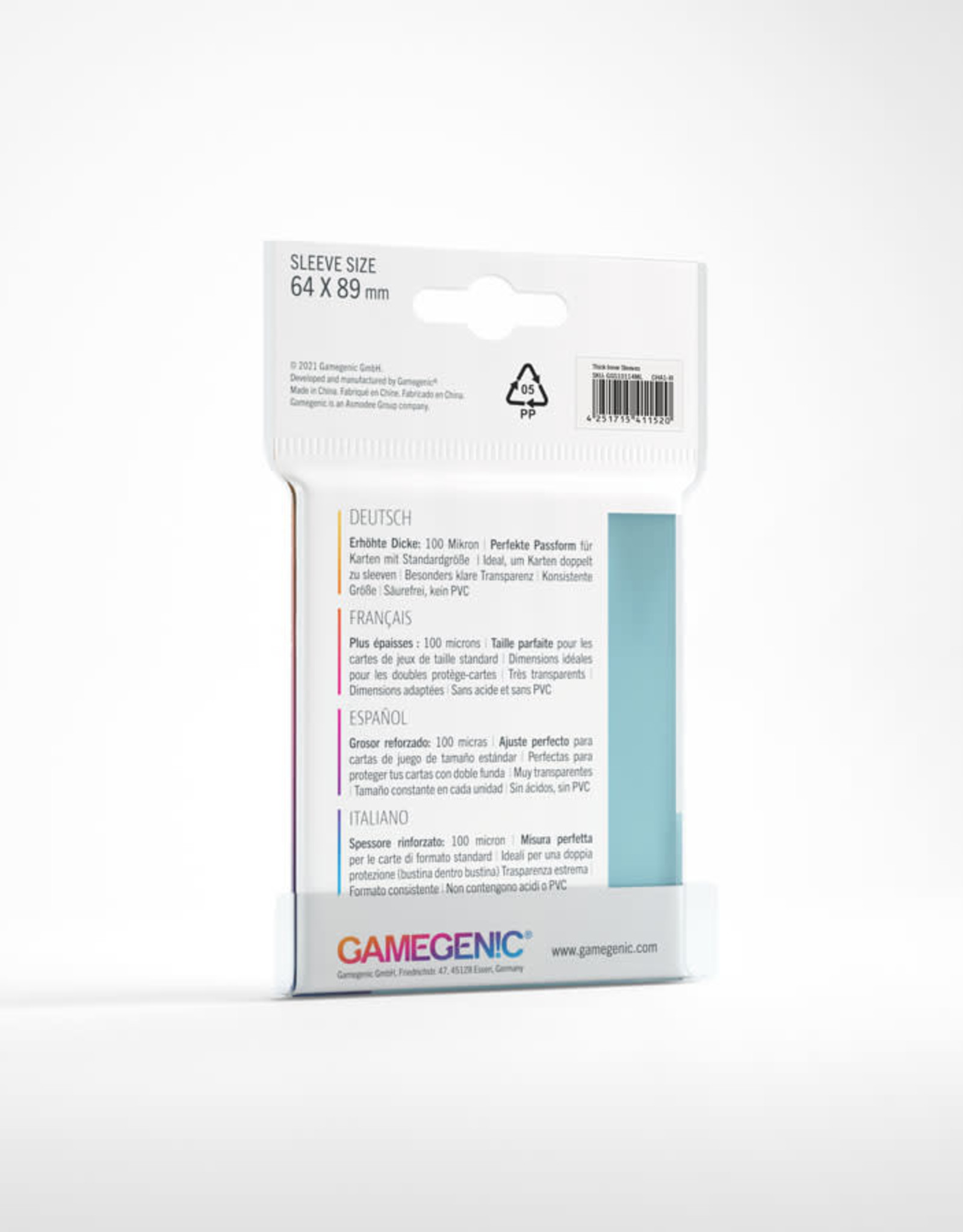 Thick Inner Sleeves: Standard Card Game (50) Clear