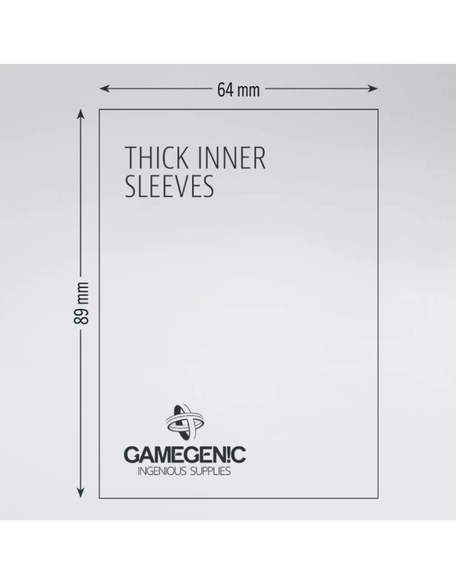 Thick Inner Sleeves: Standard Card Game (100) Clear