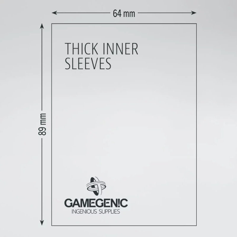 Thick Inner Sleeves: Standard Card Game (50) Clear