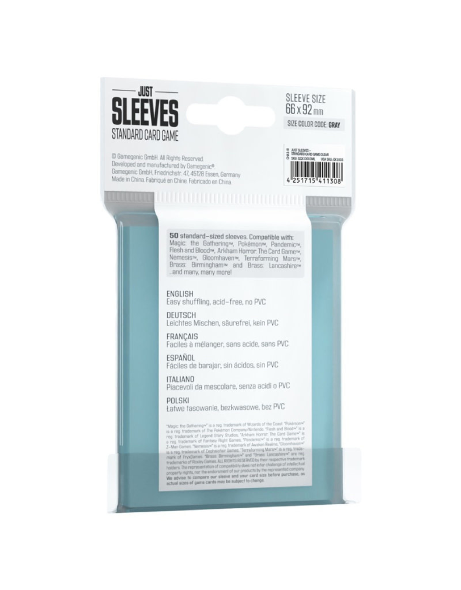 Just Sleeves: Standard Card Game (50) Clear