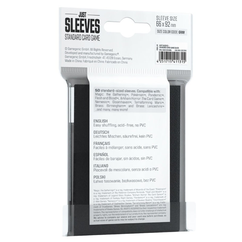 Just Sleeves: Standard Card Game (50) Black