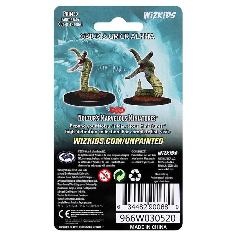 Wizkids D&D Unpainted Minis: Grick & Grick Alpha