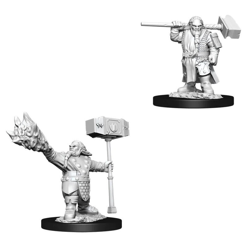 Wizkids D&D Unpainted Minis: Dwarf Cleric Male