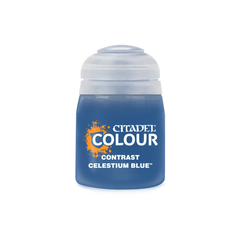 Citadel Contrast Paint: Celestium Blue.