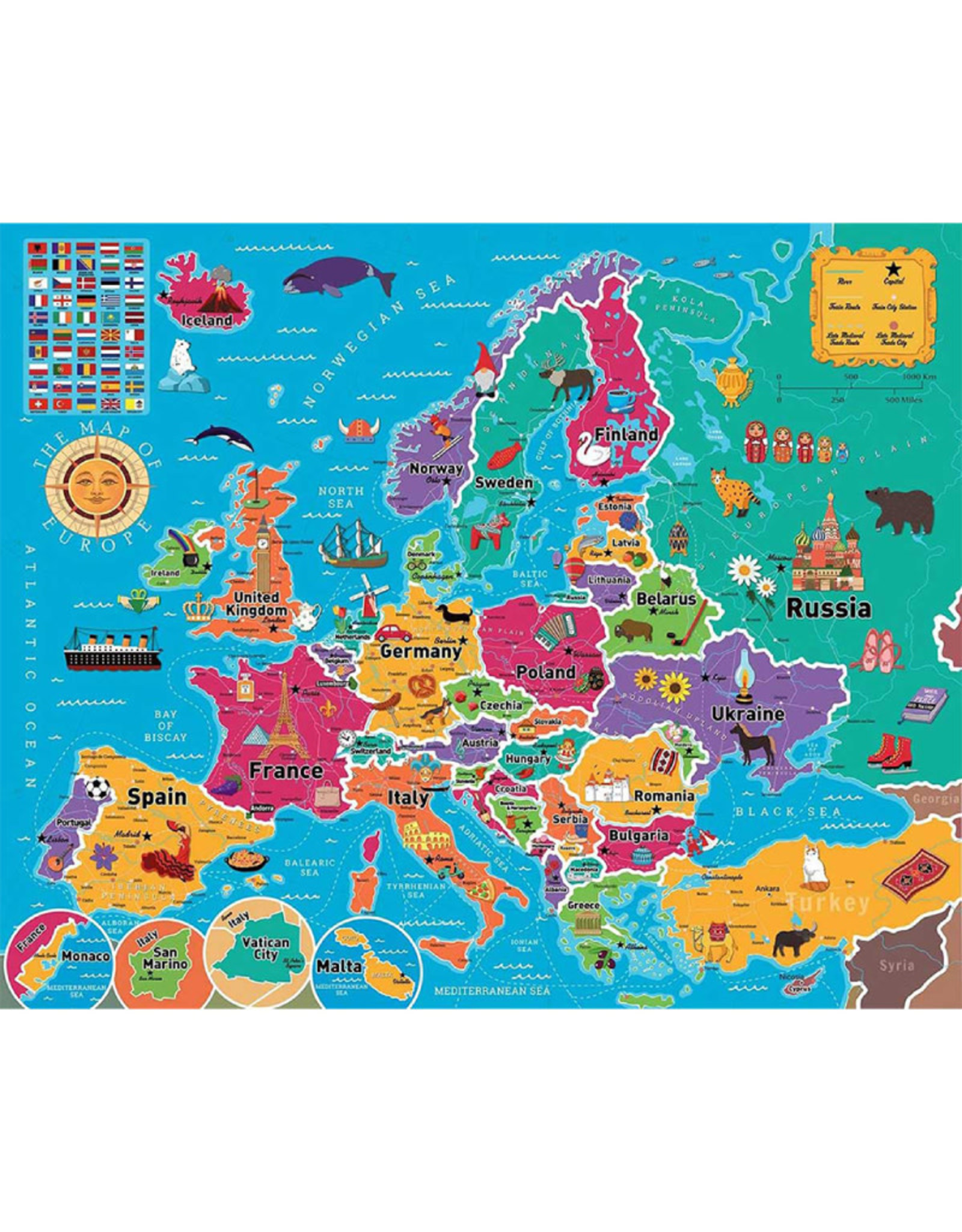 Map of Europe Puzzle 850 PCS