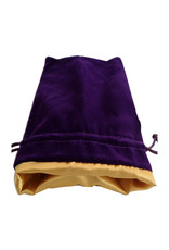 FanRoll Dice Bag: 4in x 6in Purple Velvet with Gold Satin Lining