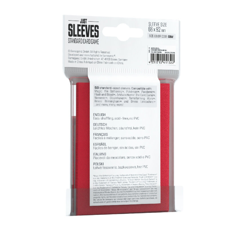 Just Sleeves: Standard Card Game (50) Red
