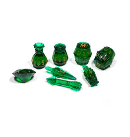 PolyHero Dice: Rogue 8 Dice Set Emerald Emissary