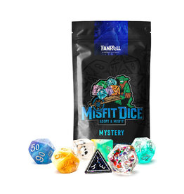 Metallic Dice Games Mystery Polyhedral Dice Set (7) Misfit Resin