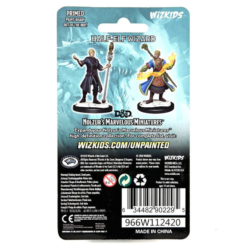 Wizkids D&D Unpainted Minis: Half-Elf Wizard Male