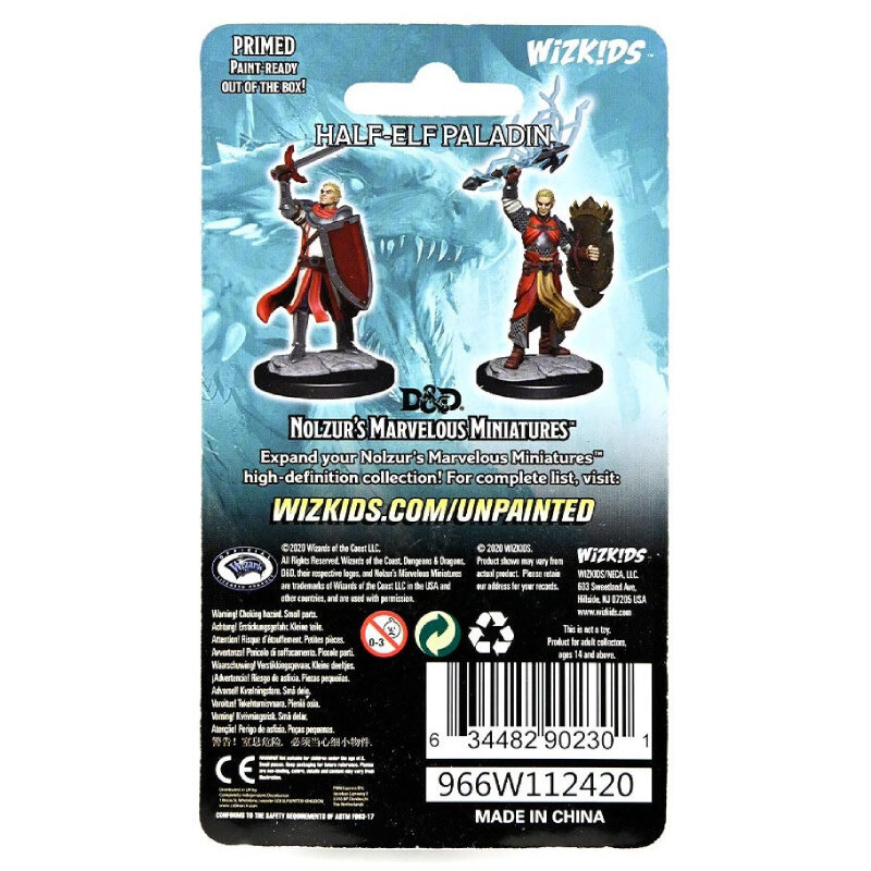 Wizkids D&D Unpainted Minis: Half-Elf Paladin Male
