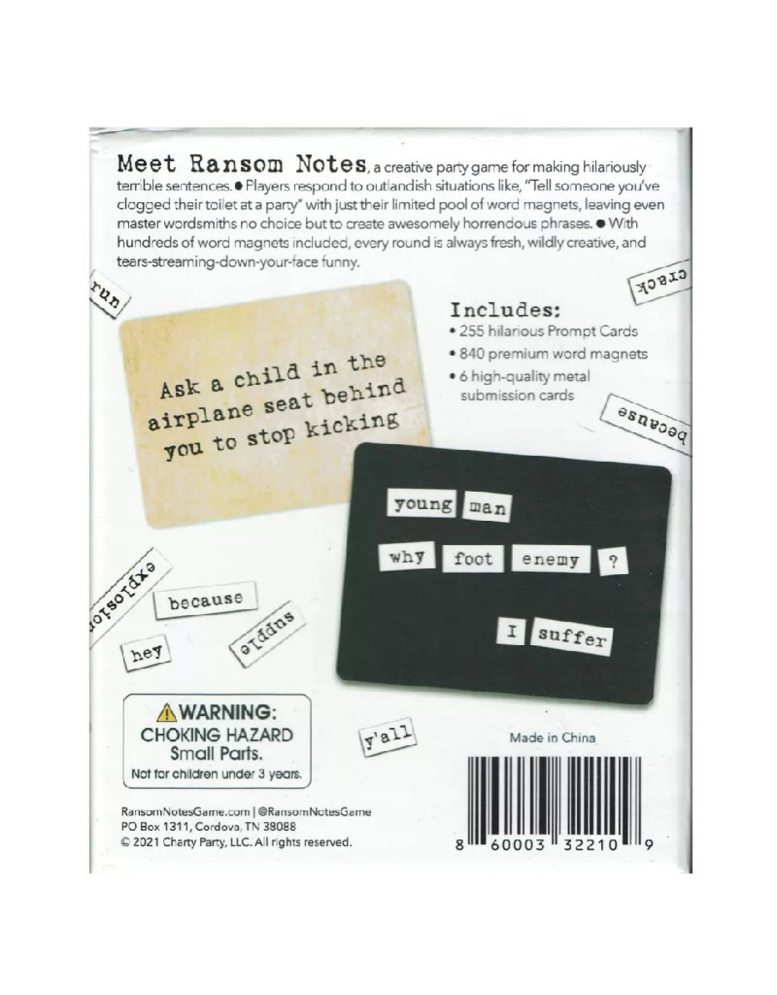 Ransom Notes Game Night Games